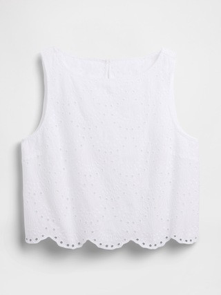Eyelet Crop Shell Tank Top | Gap | Gap (US)
