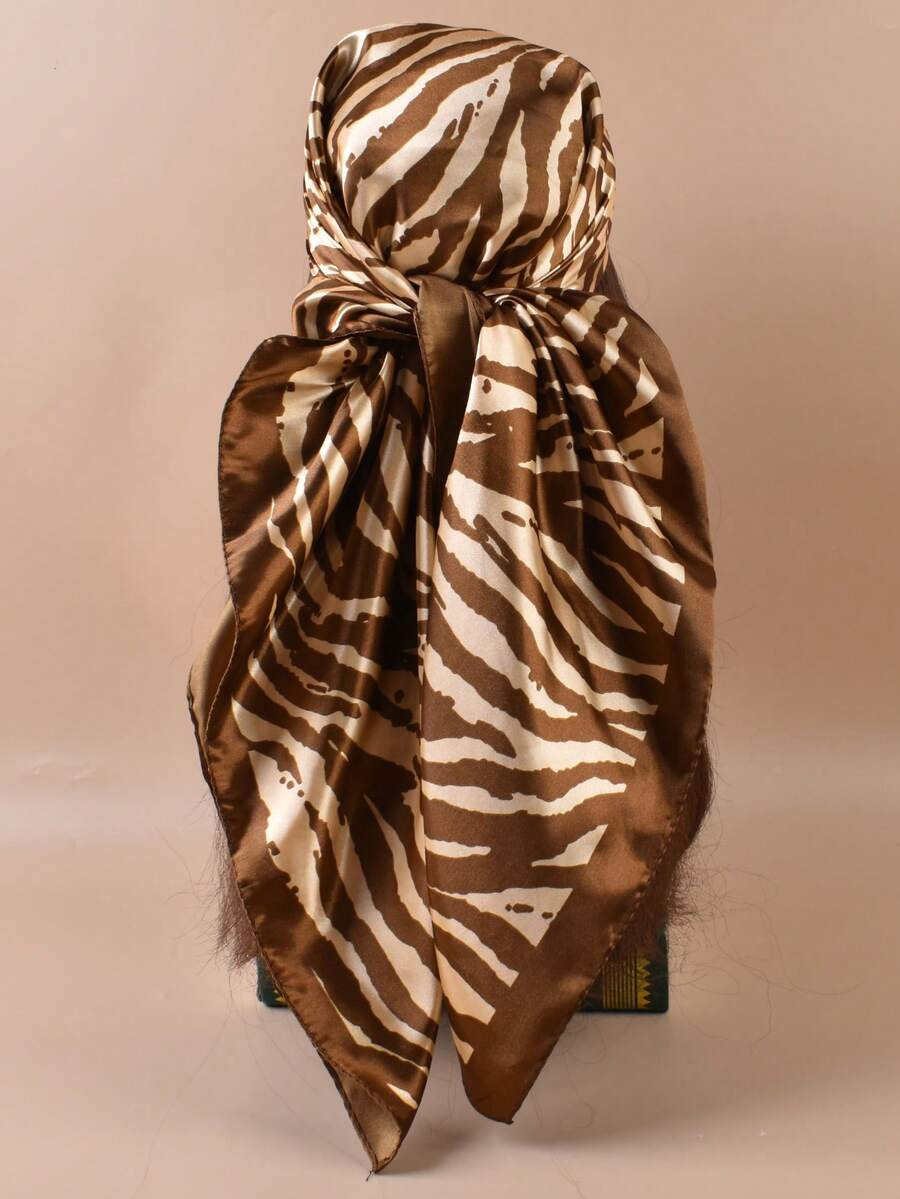 1pc Woven Zebra Print Scarf, Suitable For Everyday Wear | SHEIN