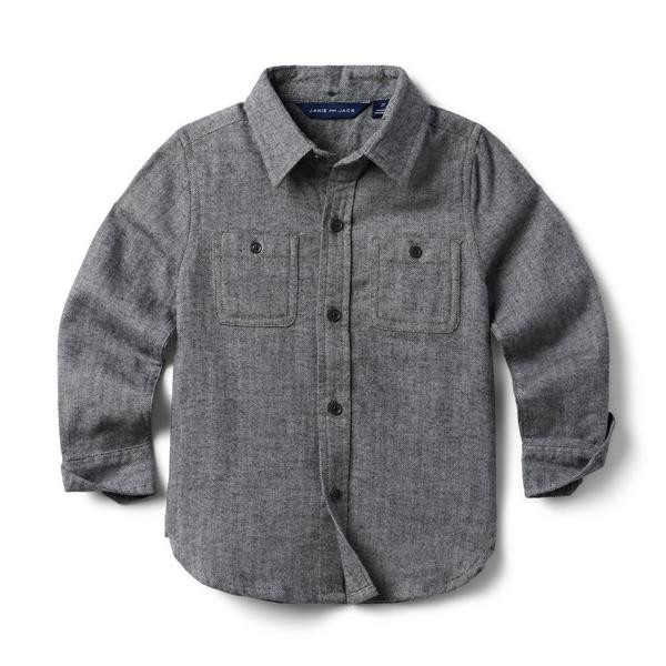 Brushed Herringbone Shirt | Janie and Jack