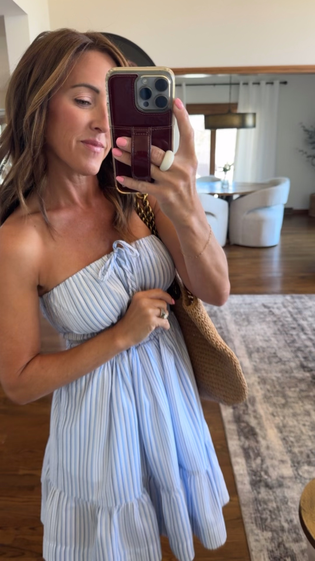 A top favorite dress style from @Anthropologie because it’s such a flattering fit. Maxi option as well. 
XS. 
#anthropartner


#LTKgrwm #LTKSeasonal #LTKmomlife