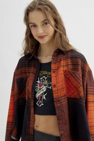 BDG Karl Slouchy Flannel Button-Down Shirt | Urban Outfitters (US and RoW)