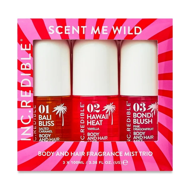 INC.redible Scent Me Wild Body & Hair Fragrance Mist Set, 3 Count | Walmart (US)