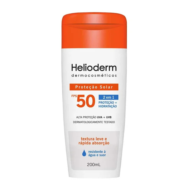 Protetor Solar Corporal Helioderm Suncare FPS 50 com 200ml | Drogasil BR