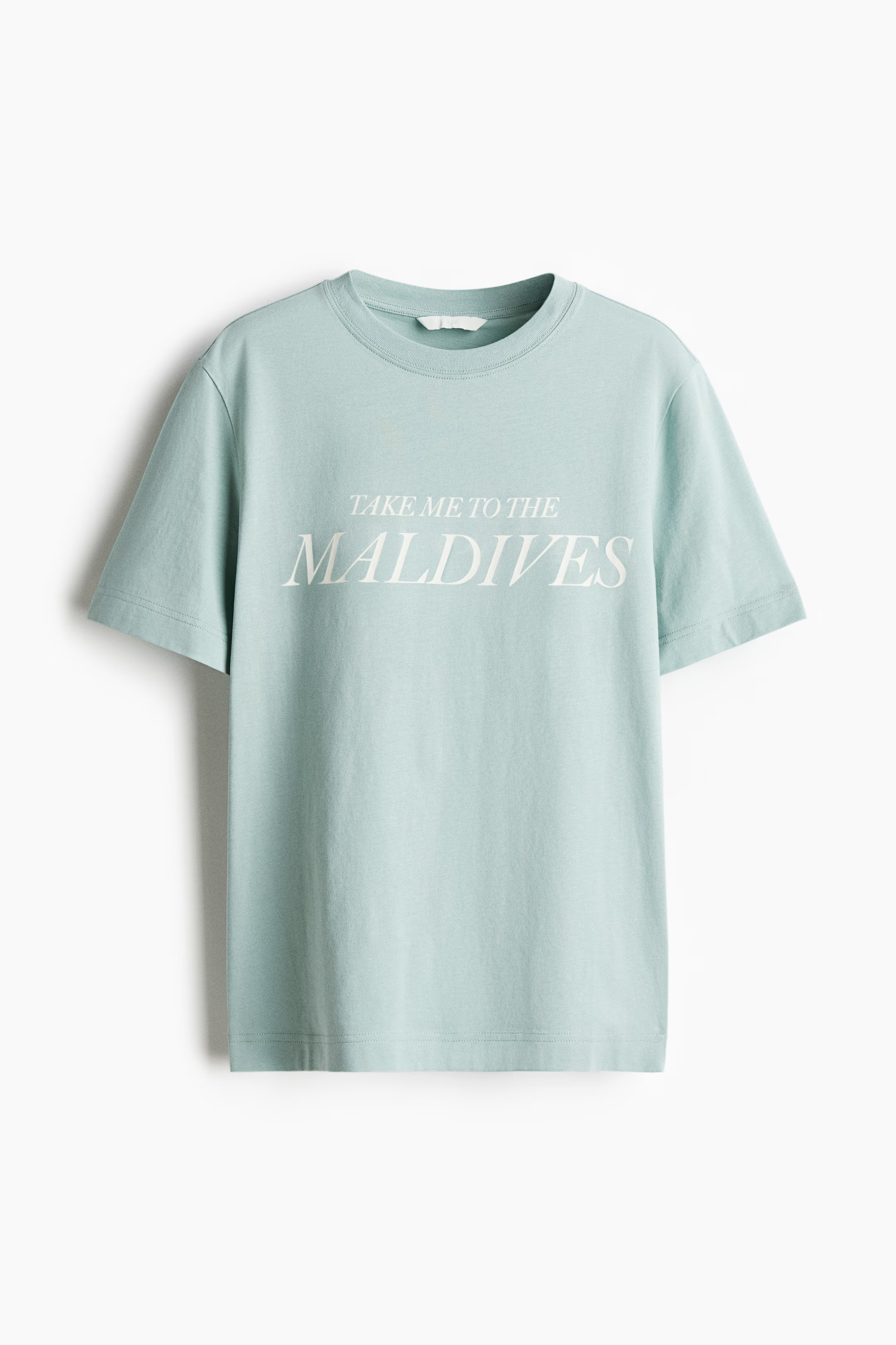 Printed T-shirt - Light turquoise/Maldives - Ladies | H&M GB | H&M (UK, MY, IN, SG, PH, TW, HK)