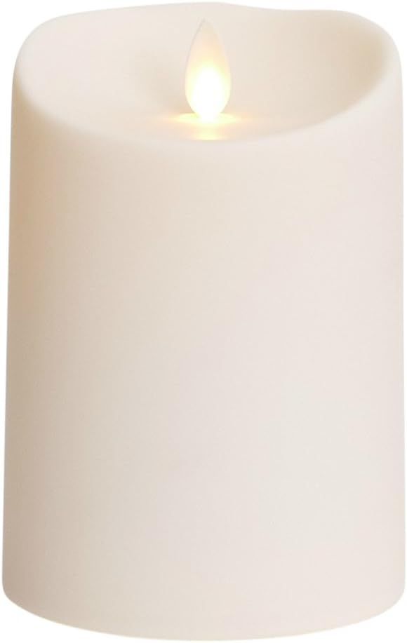 Luminara Outdoor Flameless Candle: Plastic Finish, Unscented Moving Flame Candle with Timer (5" I... | Amazon (US)