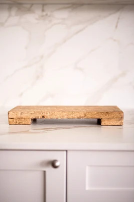 Trivet Riser Reclaimed Elm Wood Natural | luxe bCO