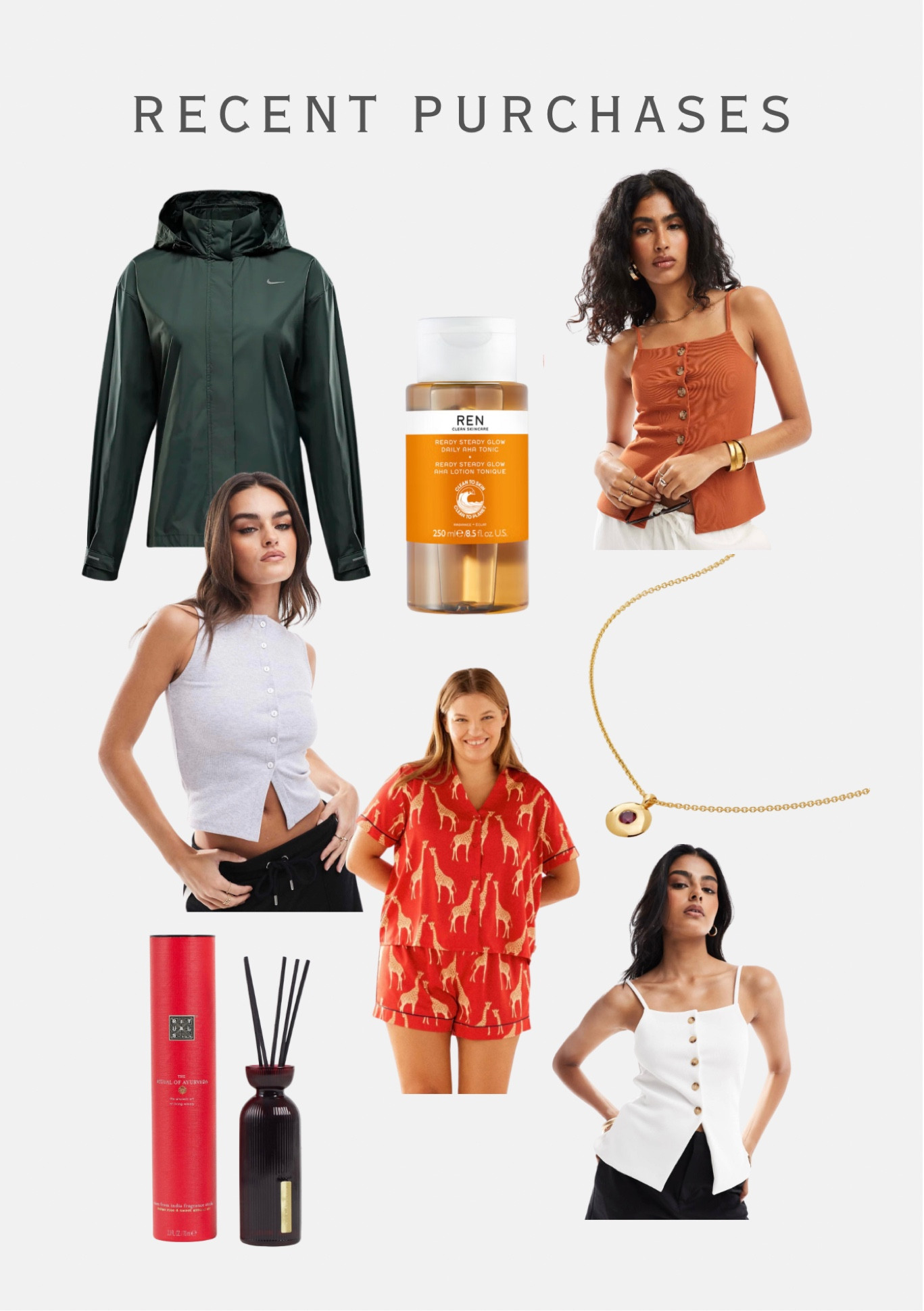 Recent purchases I’ve got for myself and as birthday gifts! Nike running jacket / button down tops / skincare / pyjamas / diffuser / homeware / home / necklace / jewellery // size 8 / size smalll

#LTKgiftguide #LTKsale #LTKuk