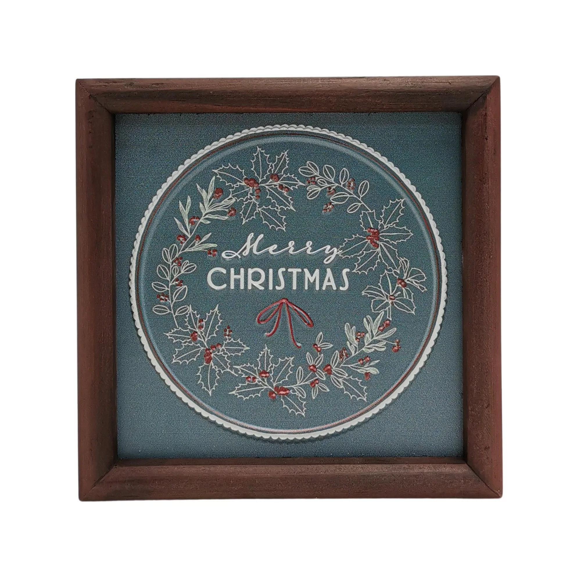 St. Nicholas Square® Merry Christmas Wreath Caption Box Wall Decor | Kohl's