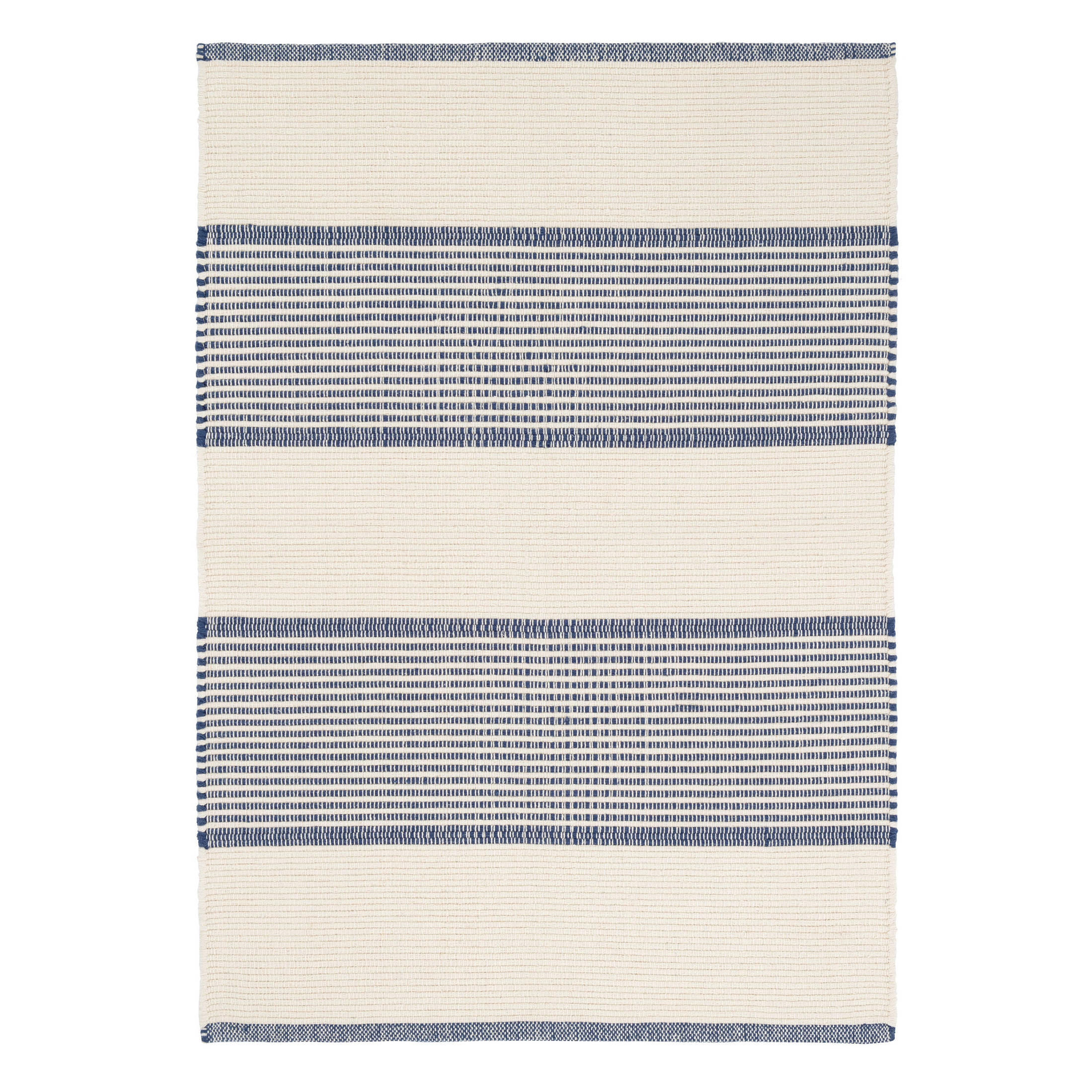 La Mirada Handwoven Cotton Rug | Navy | Annie Selke