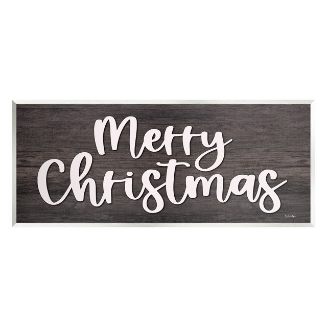 Merry Christmas Farmhouse Phrase Holiday Graphic Art Unframed Art Print Wall Art | Walmart (US)