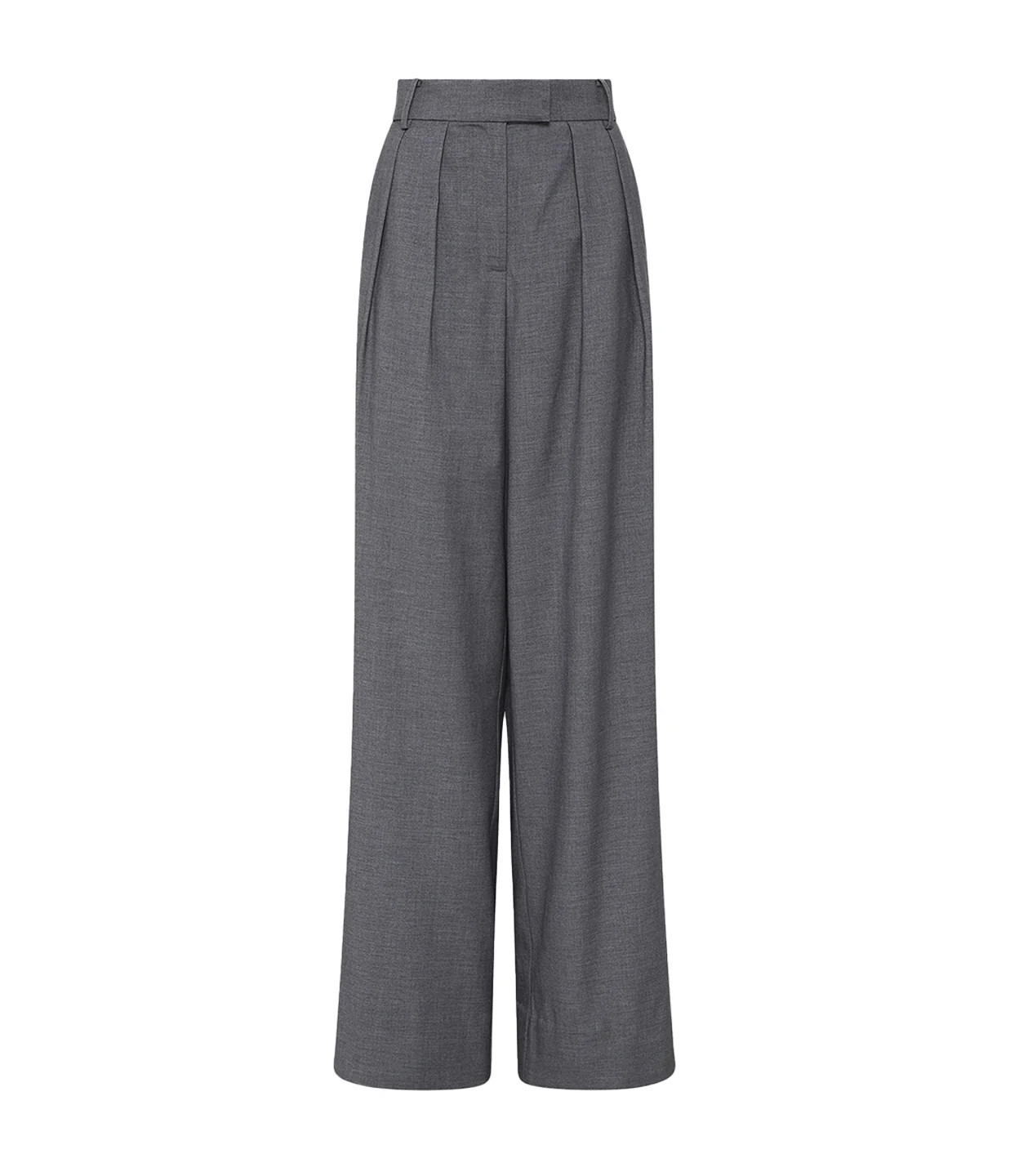 Sabine Wide Leg Trousers in Grey Marle | Mode Sportif