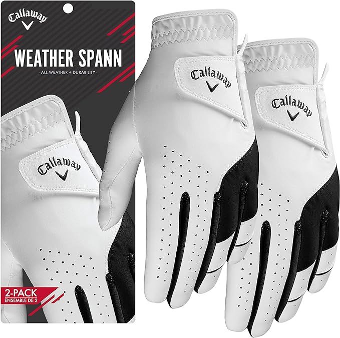 Callaway Golf Men's Weather Spann Premium Japanese Synthetic Golf Glove | Amazon (US)