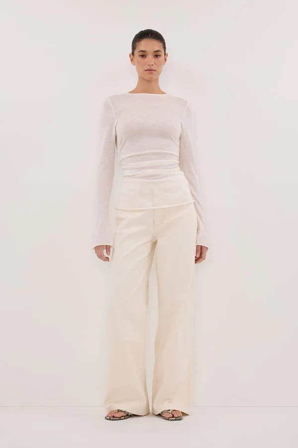 REAGAN 2.0 CREAM SLOUCHY JEAN | DISSH