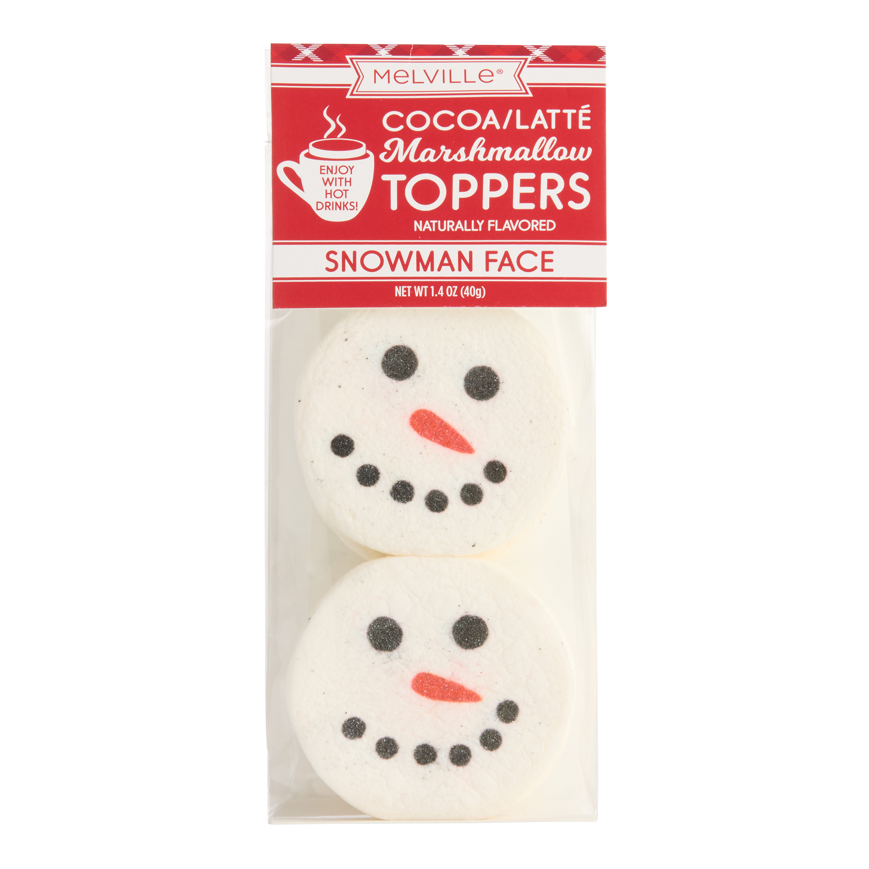 Melville Marshmallow Snowman Drink Toppers 4 Pack | World Market