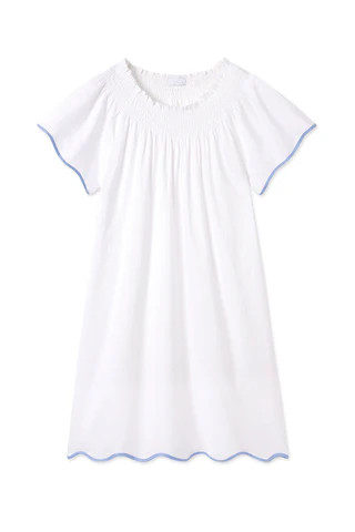 Patio Dress in White | LAKE Pajamas