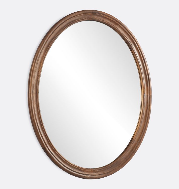 Oscar Wood Frame Oval Mirror | Rejuvenation