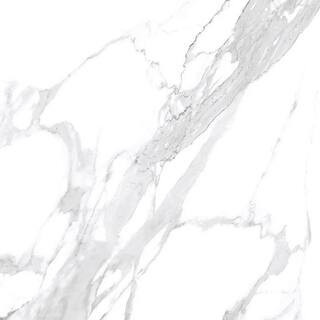 Veneto 23.6 in. x 23.6 in. Polished Statuary White Porcelain Square Wall and Floor Tile 15.5 sq. ft./Case- 4 Sheets | The Home Depot