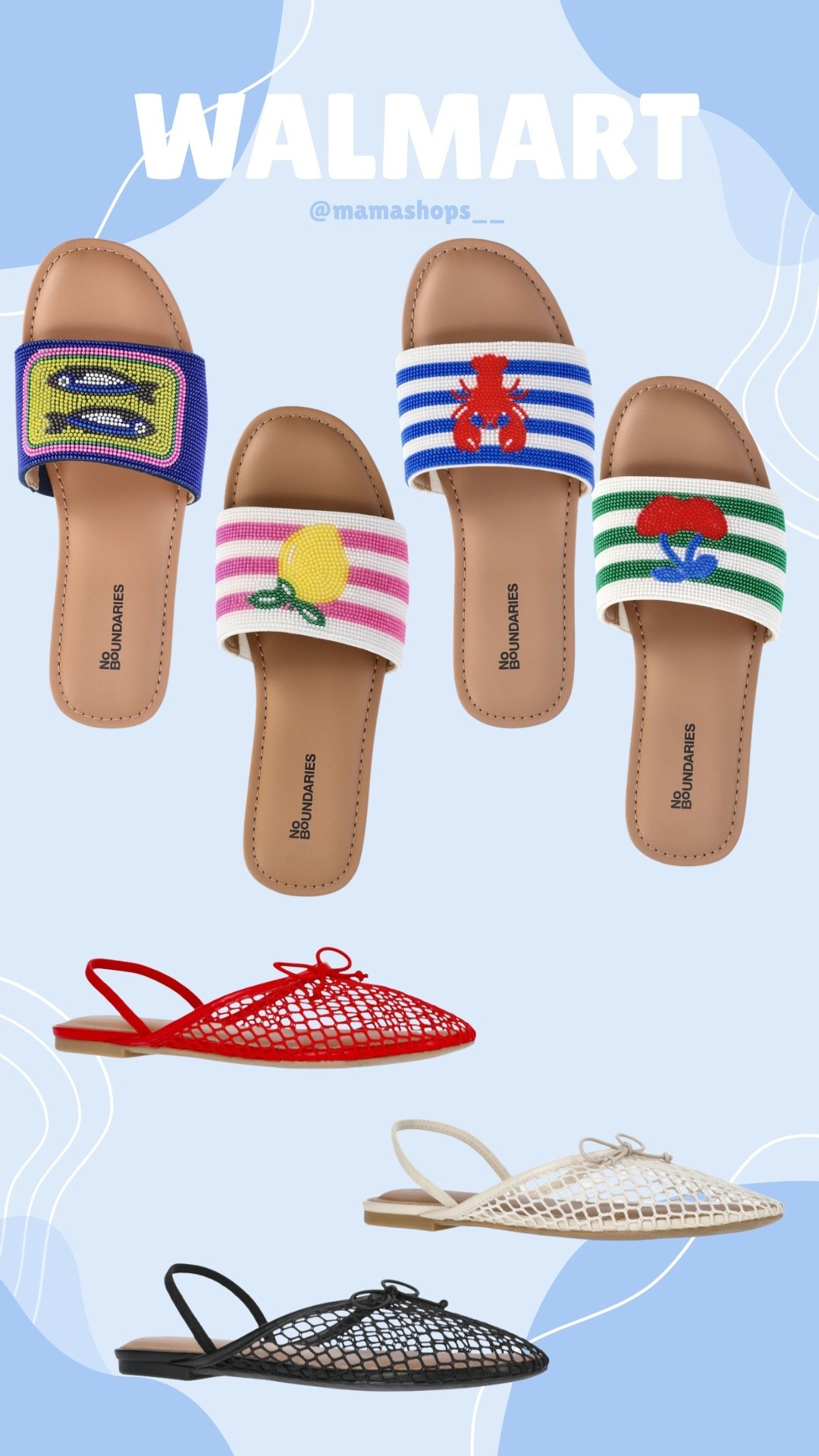 Super adorable summer themed No Boundaries Womens beaded slides and slingback slides🍒🍋

Linking them all here, find them at Walmart ✨💕

#LTKSeasonal #LTKTravel #LTKmomlife