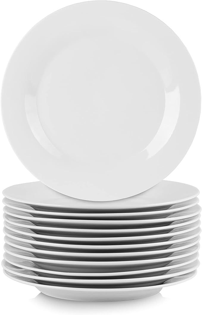 10 Strawberry Street 7.5" Catering Round Salad/Dessert Plate, Set of 12 | Amazon (US)