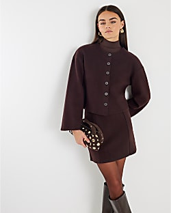 Brown Cosy Mini Skirt | River Island UK & IE