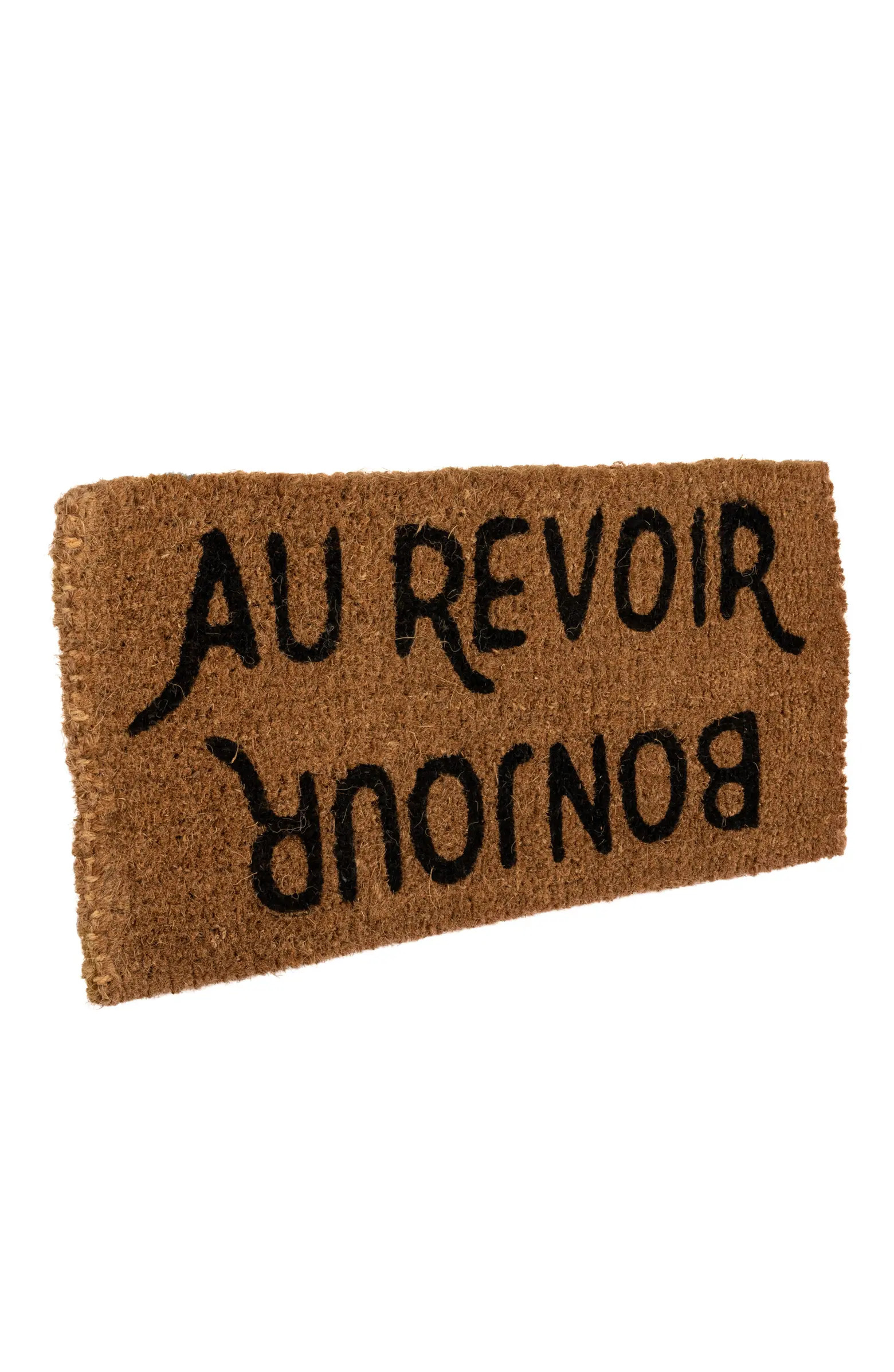 "Bonjour/Au Revoir" Rectangle Coir Doormat | Nordstrom
