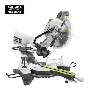 RYOBI 15 Amp 10 in. Corded Sliding Compound Miter Saw with LED Cutline Indicator TSS103 - The Hom... | The Home Depot