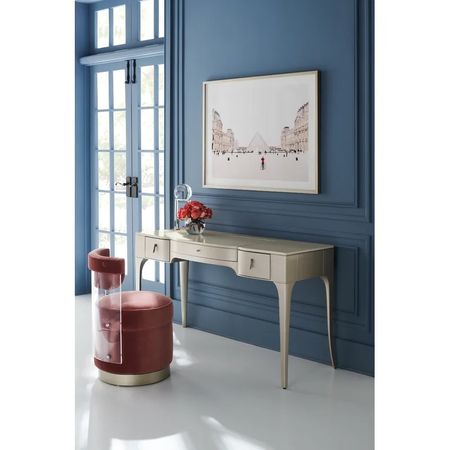 Wayfair annual sale is coming soon. Check out this designer writing desk and can be doubled as a vanity. Love the modern classic silhouette. The silver paint is elegant and glam. The drawers are soft closing. Made out of sod wood and manufactured wood. In stock and ready to go. #writingdedk #homeoffice 

#LTKSeasonal