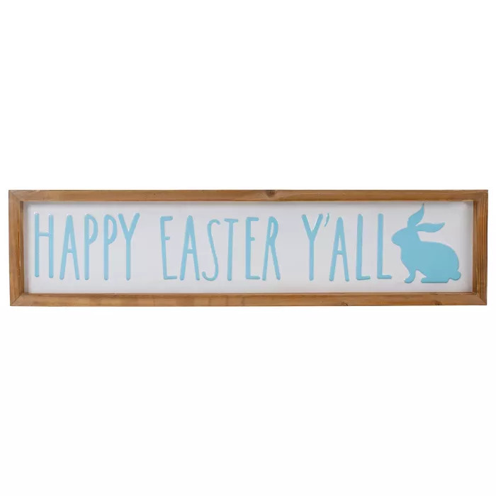 Northlight 26" Wooden Framed "Happy Easter Y'all" Sign Spring Wall Decor | Target