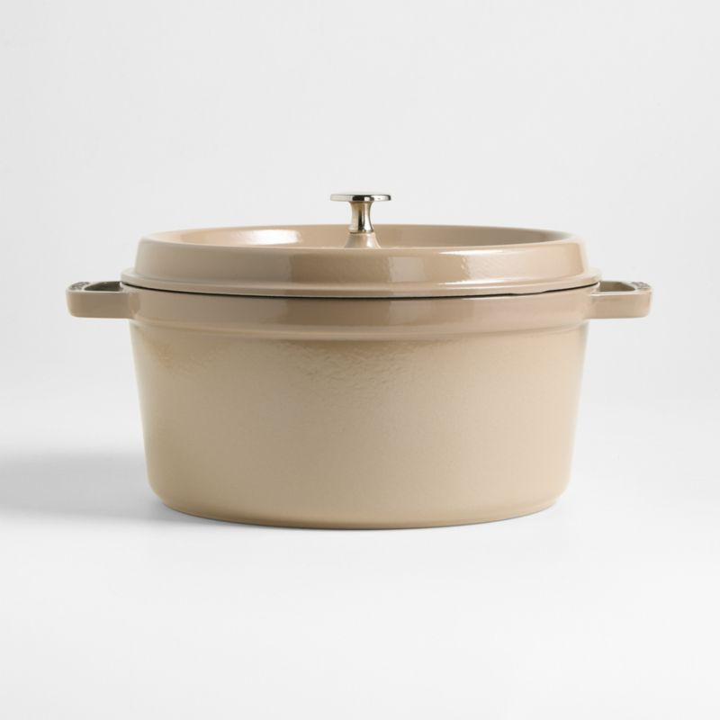 Staub Sesame 5.5-Qt. Round Cocotte + Reviews | Crate & Barrel | Crate & Barrel