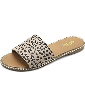 Ollio Women's Shoes Simple Comfort Slide Sandals S130 | Amazon (US)
