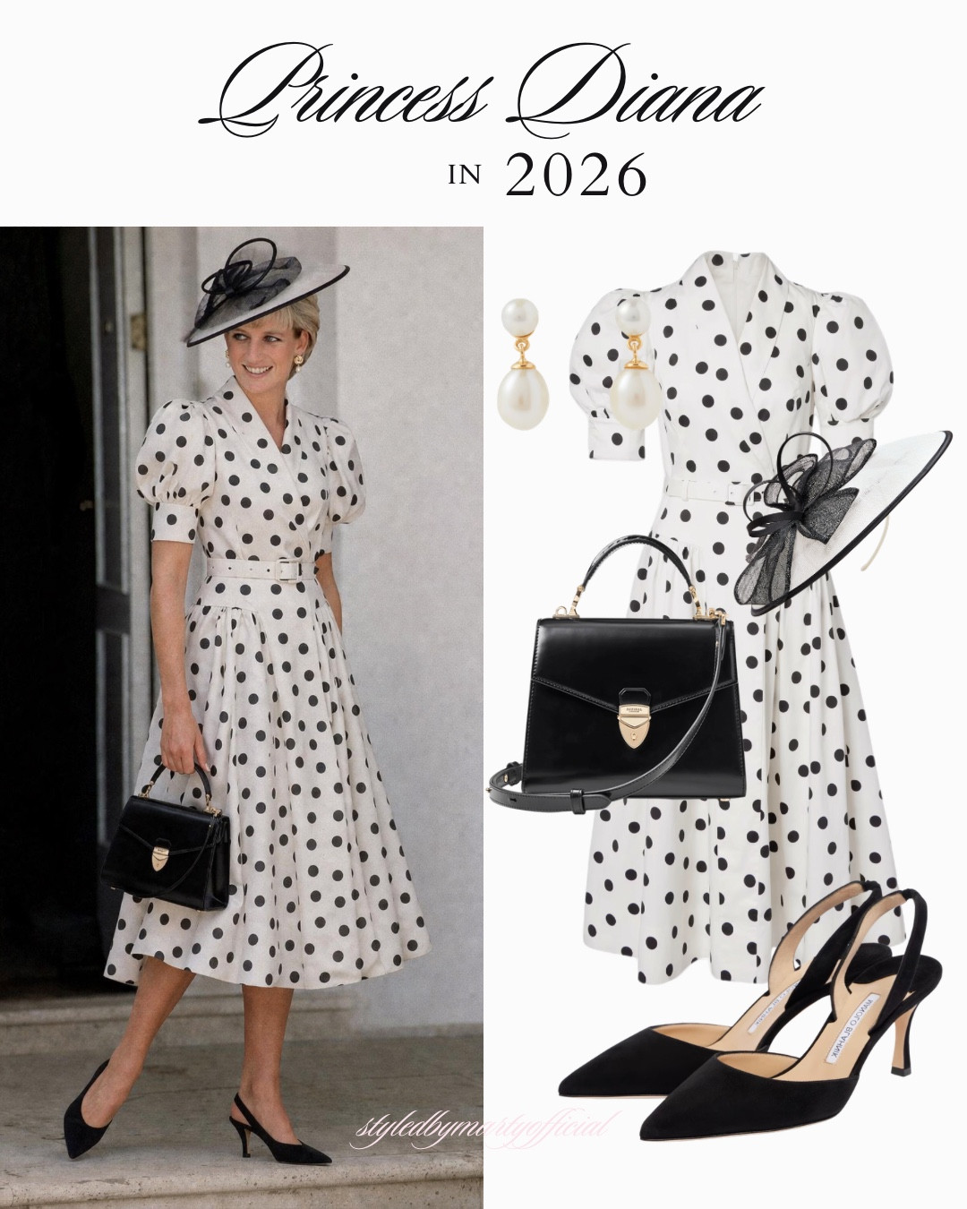 How I'd style Princess Diana today🤍✨

Classic, powerful, and forever iconic.


Outfit ideas, luxury fashion, spring fashion,spring outfit, spring dress, feminine outfit, feminine style, polka dot dress, elegant dress, elegant outfit, 90s style, vintage style, royal style, sunglasses, slingback, slingback pumps, low heels, gold earrings, top handle bag, hat 

#LTKSeasonal #LTKootd