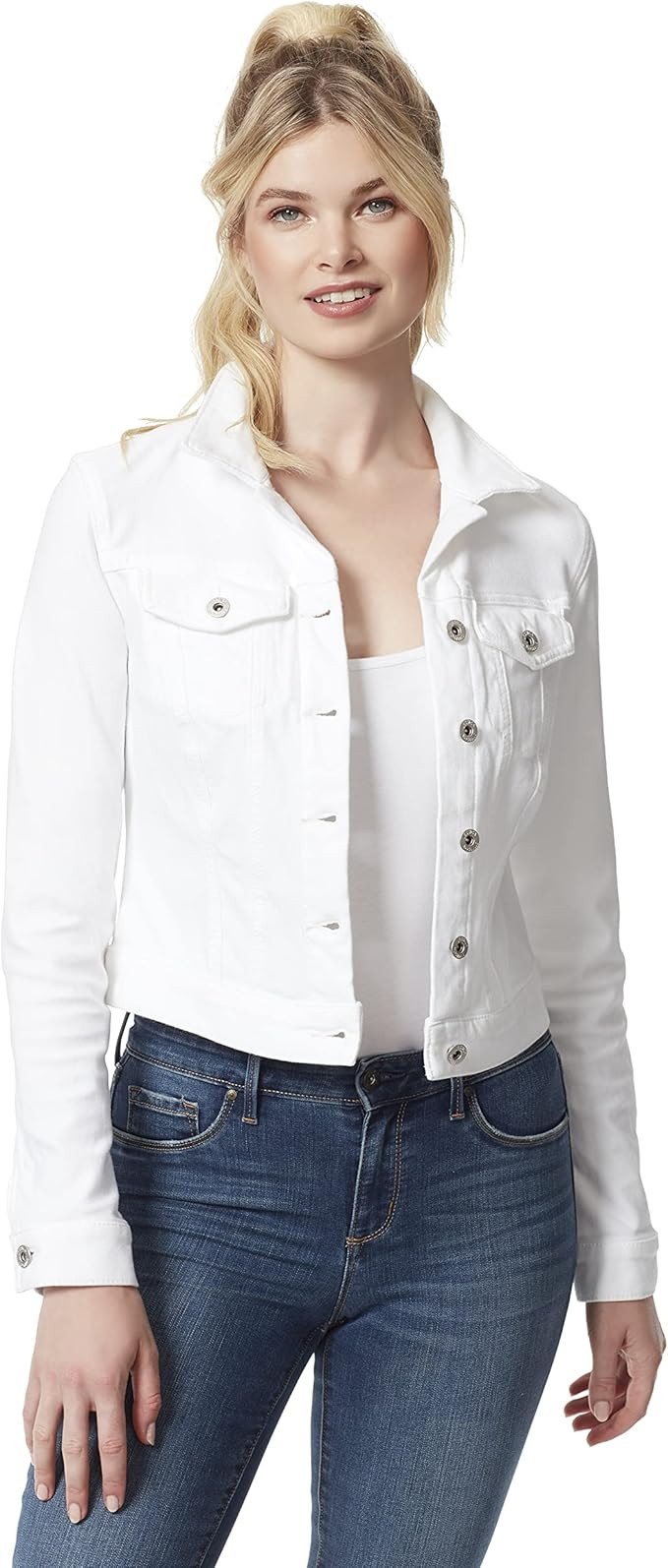 Gloria Vanderbilt Women's Superloved Pixie Crop Jean Jacket | Amazon (US)