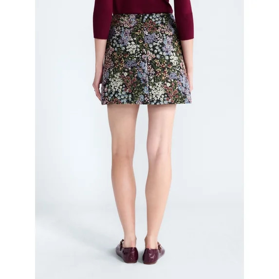 Free Assembly Women's and Women's Plus High-Rise Jacquard Mini Skirt, Sizes 0-28W | Walmart (US)