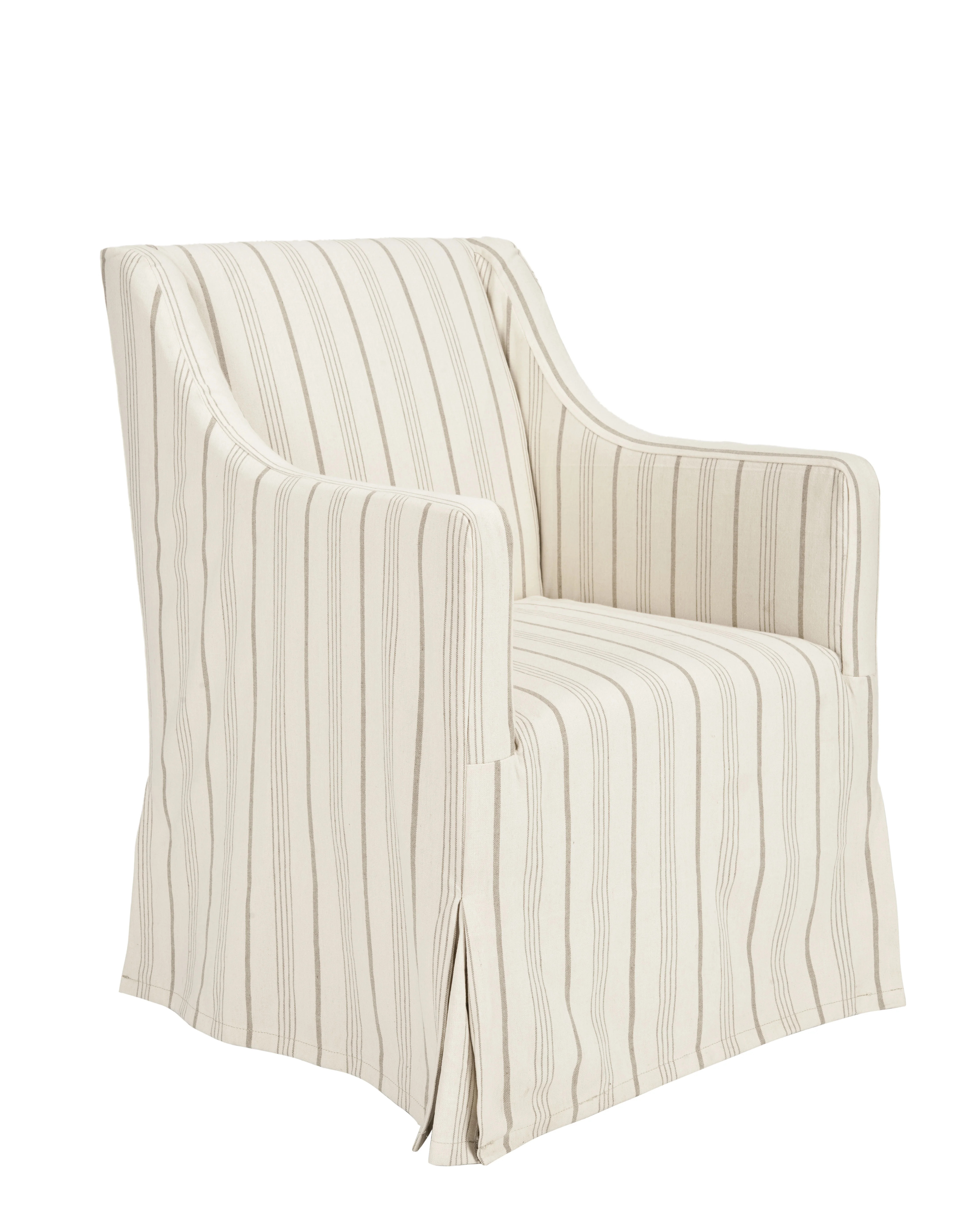SAFAVIEH Sandra Traditional Upholstered Slipcover Chair, Beige - Walmart.com | Walmart (US)