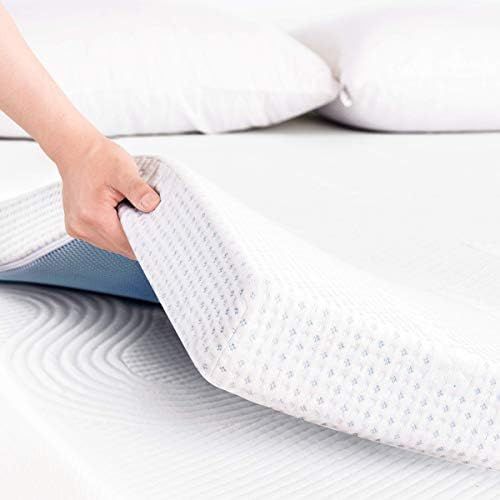 TOYABR 2 Inch Mattress Topper Gel-Infused Memory Foam Bed Pad with Ventilated Design Relieving Pr... | Amazon (US)