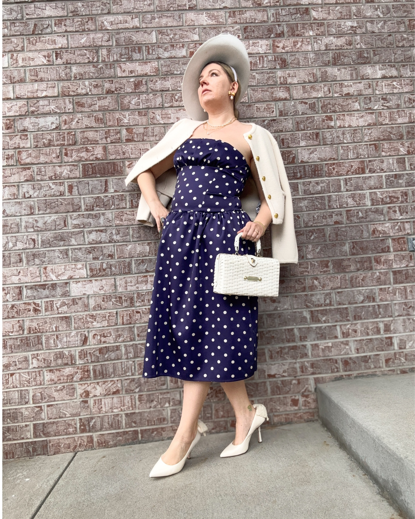 Spring Fling - Look 5
A curated style series

#RTRPartner
I wish I could have an entire house filled just with special occasion dresses - but since that’s not the most practical option, I’ll continue to rent so that I can Always have something gorgeous and unique to wear whenever I am invited somewhere cool.

Dress - (rentable! Use my code below for $$ off!) 
Hat - my old boutique (similar linked)
Sweater - English Factory 
Shoes - Dillards
Bag - Vintage
Necklace & Bracelet- Dillards
Earrings & Ring - Kate Spade

Use code RTRXKBOND when you sign up/re-join Rent The Runway for a discount on your membership. My code will always get you the BEST current discount!

#LTKSeasonal #LTKootd #LTKSaleAlert