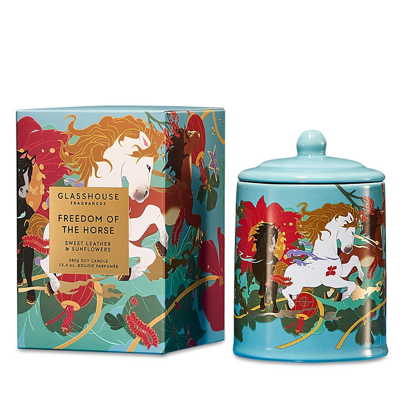 Glasshouse Fragrances Freedom of the Horse, Chinese New Year 26 Candle 13.4 oz. - Limited Edition | Bloomingdale's (US)