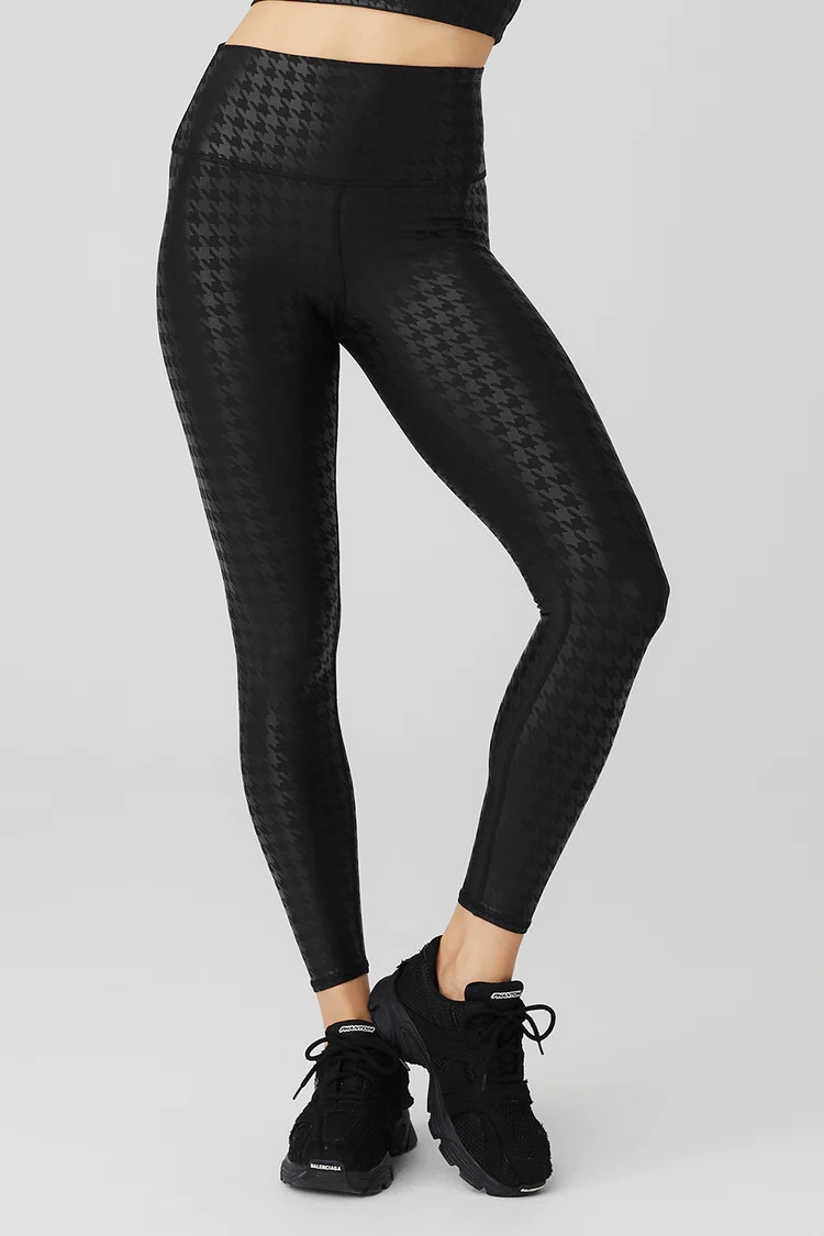 Airlift High-Waist Glimmer Houndstooth Legging | Alo Yoga