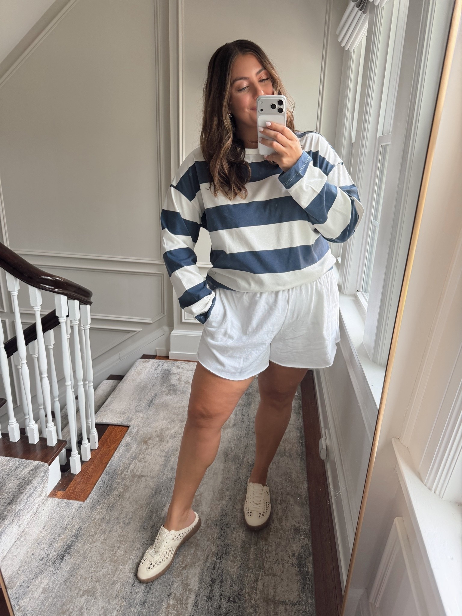 Wearing size XXL in long sleeve and shorts.

#LTKootd #LTKSeasonal #LTKPlusSize