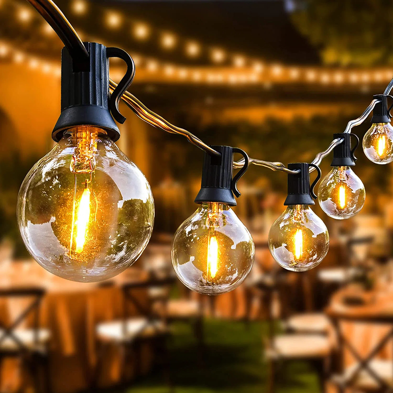 The Holiday Aisle\u00ae 50ft 50-Bulb Outdoor Globe LED String Light Shatterproof Connectable 2200... | Wayfair North America