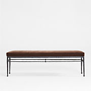 Rodin Brown Velvet Bench by Athena Calderone + Reviews | Crate & Barrel | Crate & Barrel