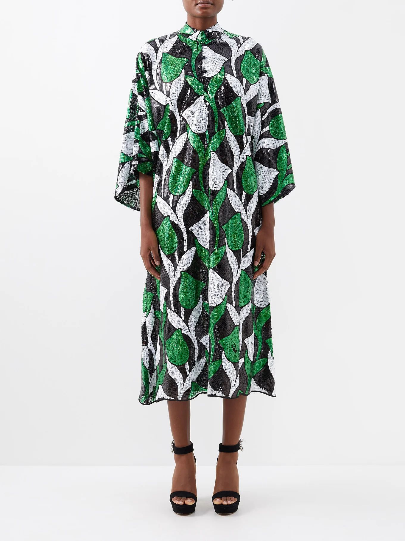 Botanical sequinned kaftan dress | La Vie Style House | Matches (US)