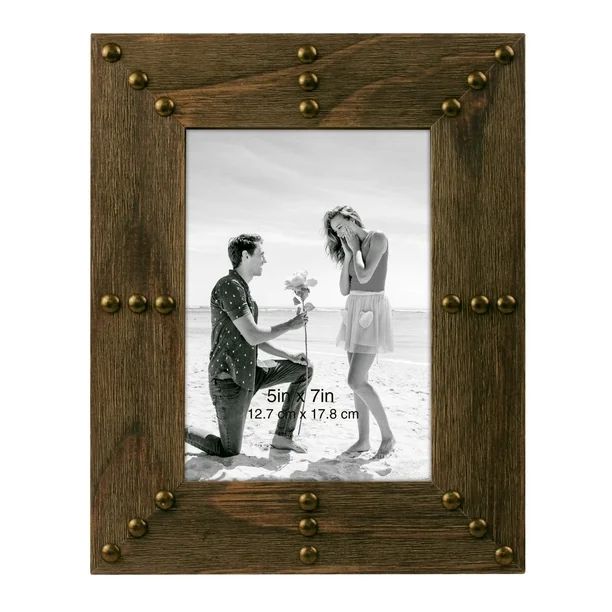 Better Homes & Gardens 5" x 7" Rectangle Wood Tabletop Single Picture Frame, Brown | Walmart (US)