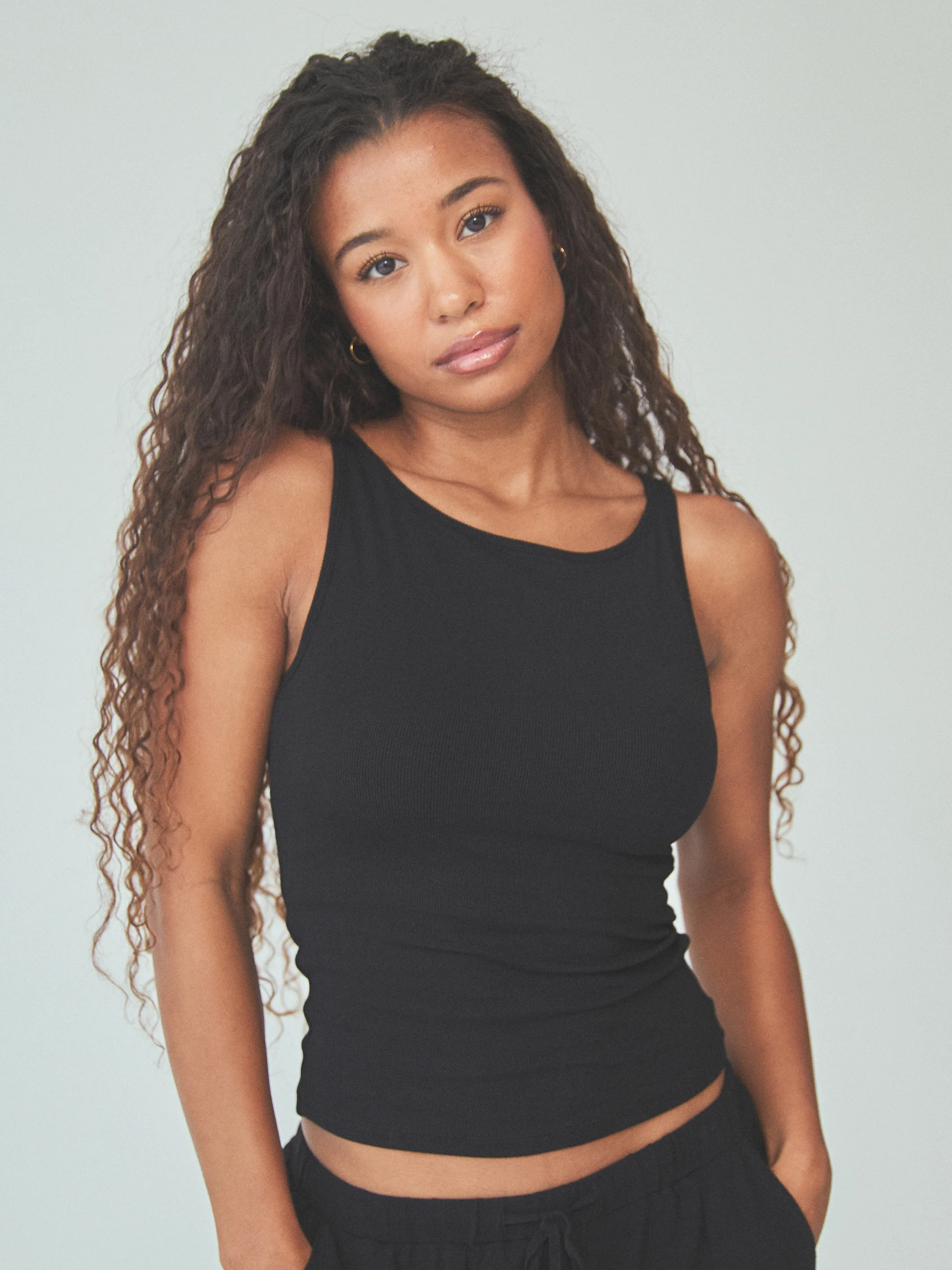 Ribbed Dainty Boat Neck Brami | Klassy