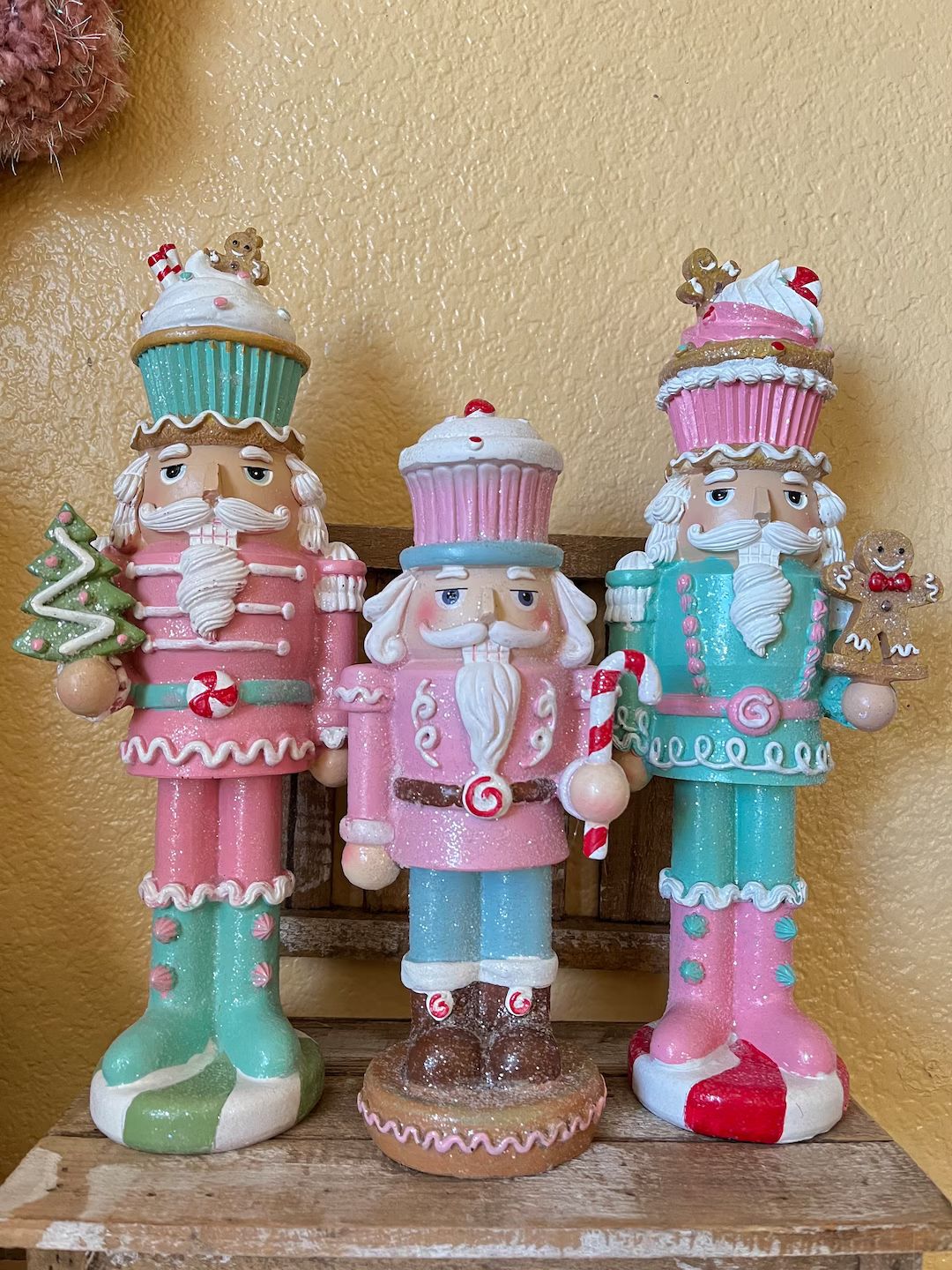 Pastel Nutcrackers Gingerbread Man Pink CHRISTMAS Candy - Etsy | Etsy (US)