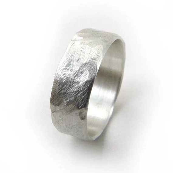 Hammered Silver Ring, Sterling Silver Ring, Silver Ring Band, Silver Ring Men, Silver Ring Women, Si | Etsy (US)