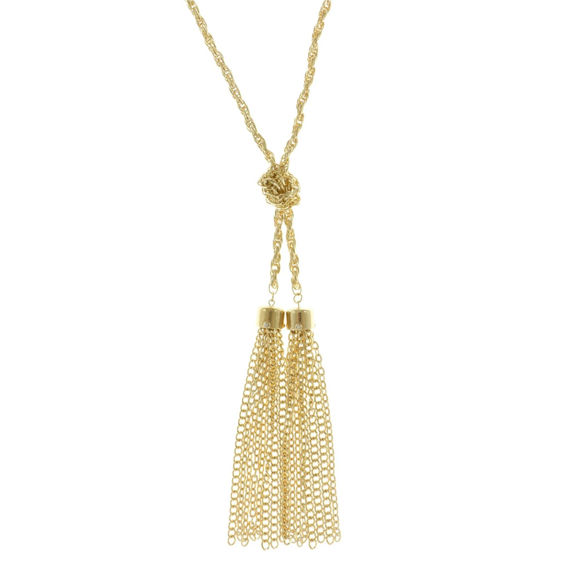 Mi Amore Tassels Adjustable Long-Necklace Gold-Tone | Walmart (US)