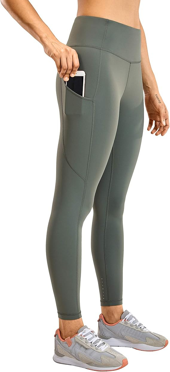 CRZ YOGA Women's High Waisted Yoga Pants with Pockets Naked Feeling Workout Leggings - 25 Inches | Amazon (US)