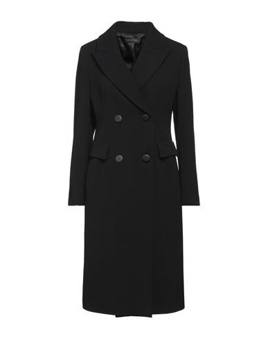 Caractère Woman Overcoat & Trench Coat Black Size 10 Polyester, Viscose, Elastane | YOOX (US)