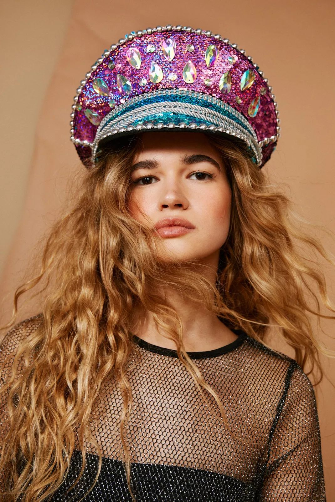Embellished Diamante Sequin & Studded Party Hat | Nasty Gal (US)